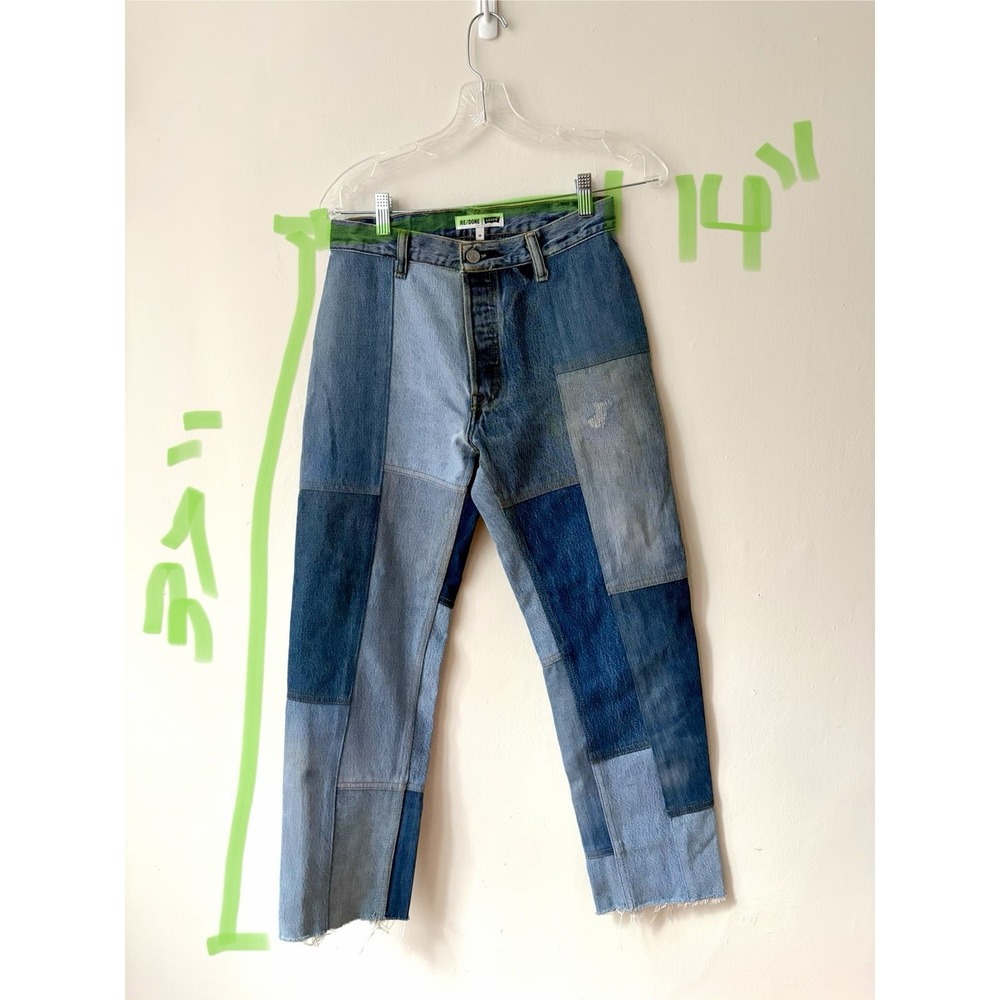 Re/done X Levi's $595 70s Patch Jeans Size 26 - Picture 7 of 8